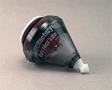 Plastic bearing tip spintop with light up parts inside